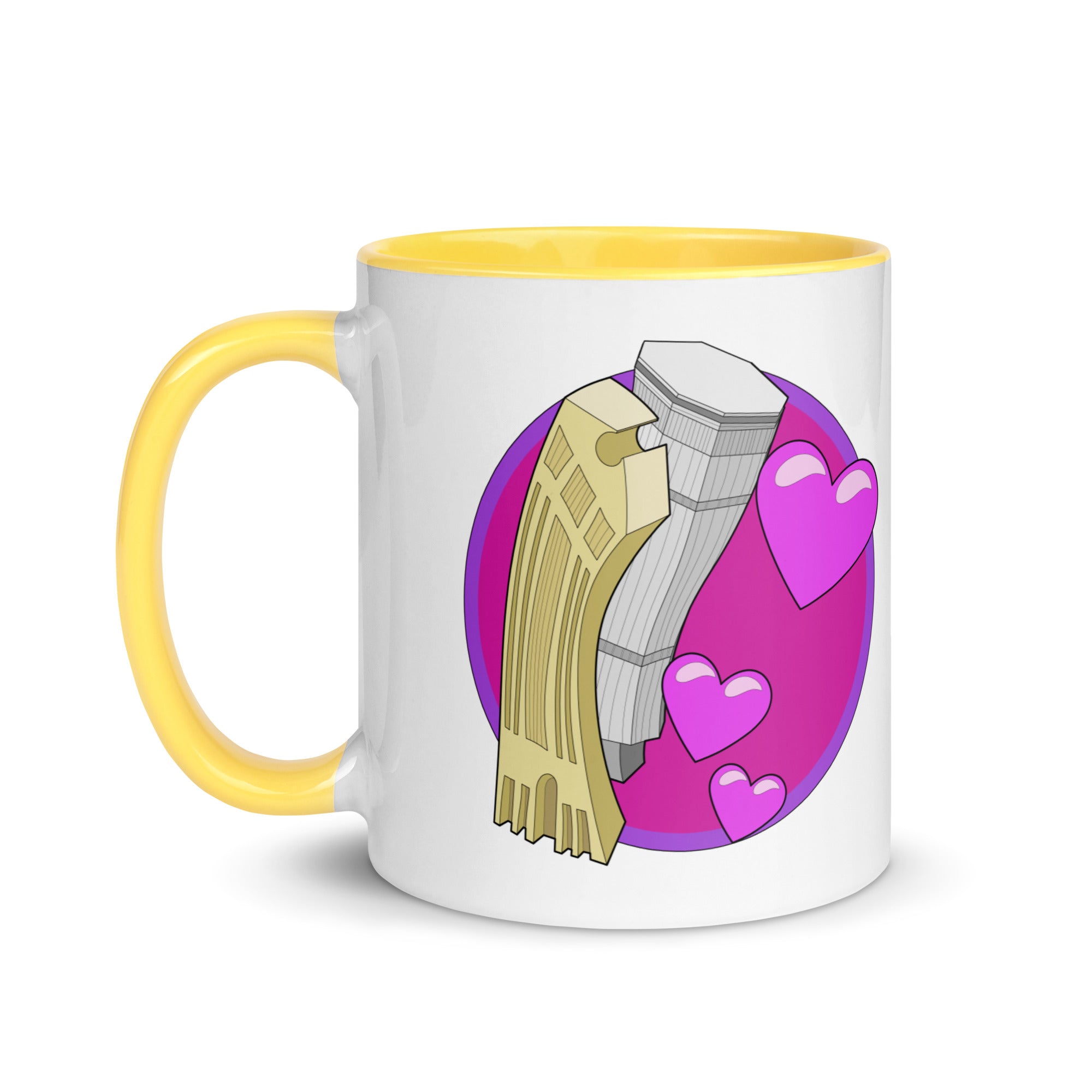 Stylistic Love Affair Mugs with Colour Inside