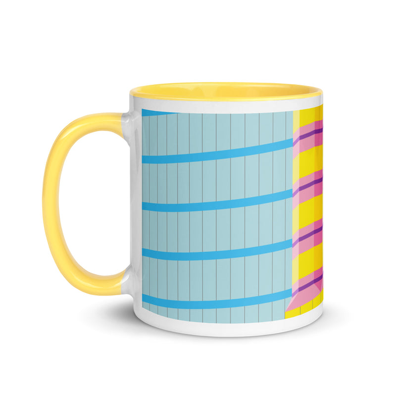 60 Wall Street Detail View Different Coloured Mugs