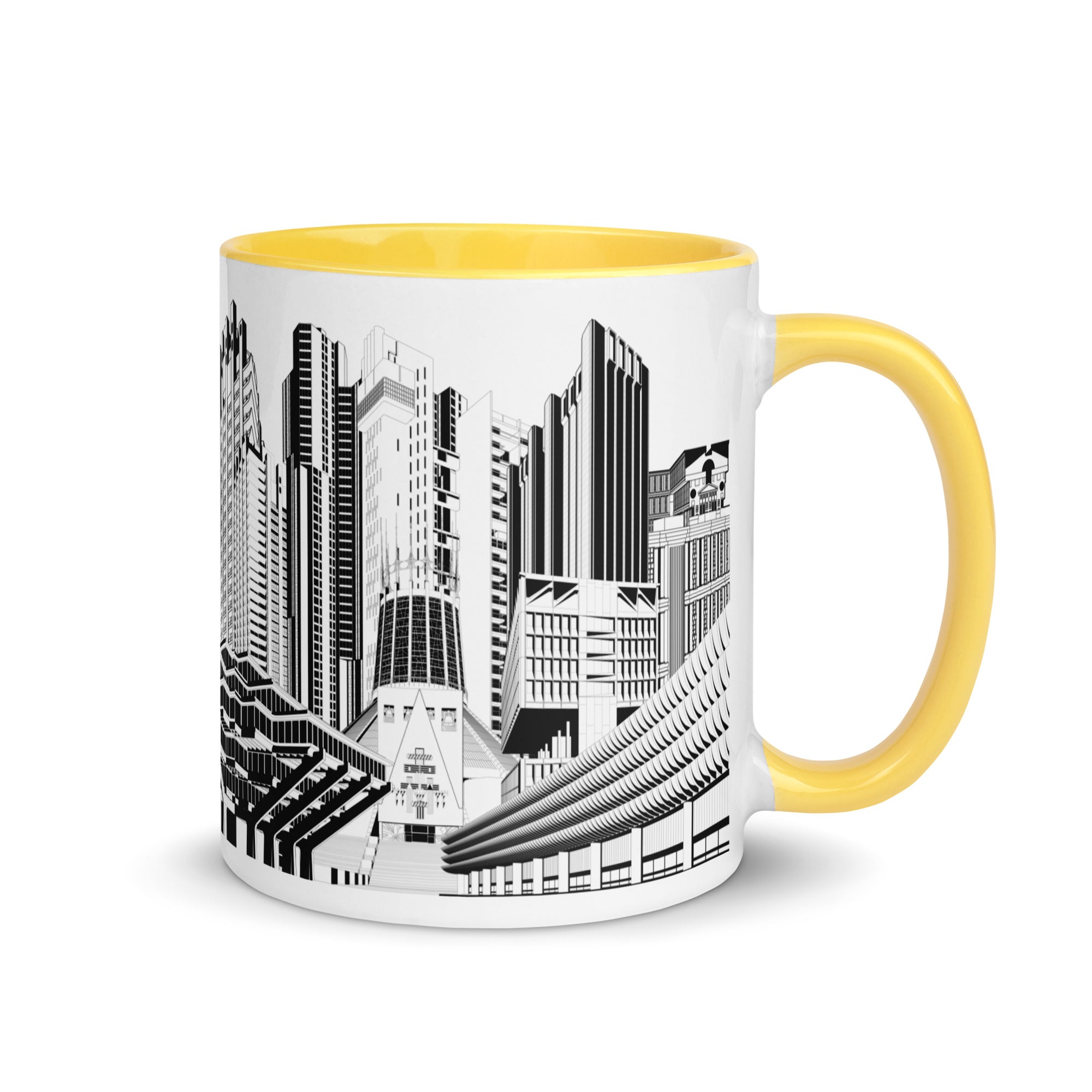 Brutalist Architecture Different Coloured Mugs