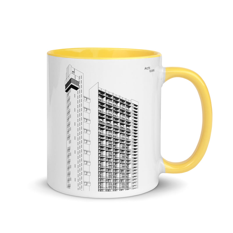 Trellick Tower Different Coloured Mugs