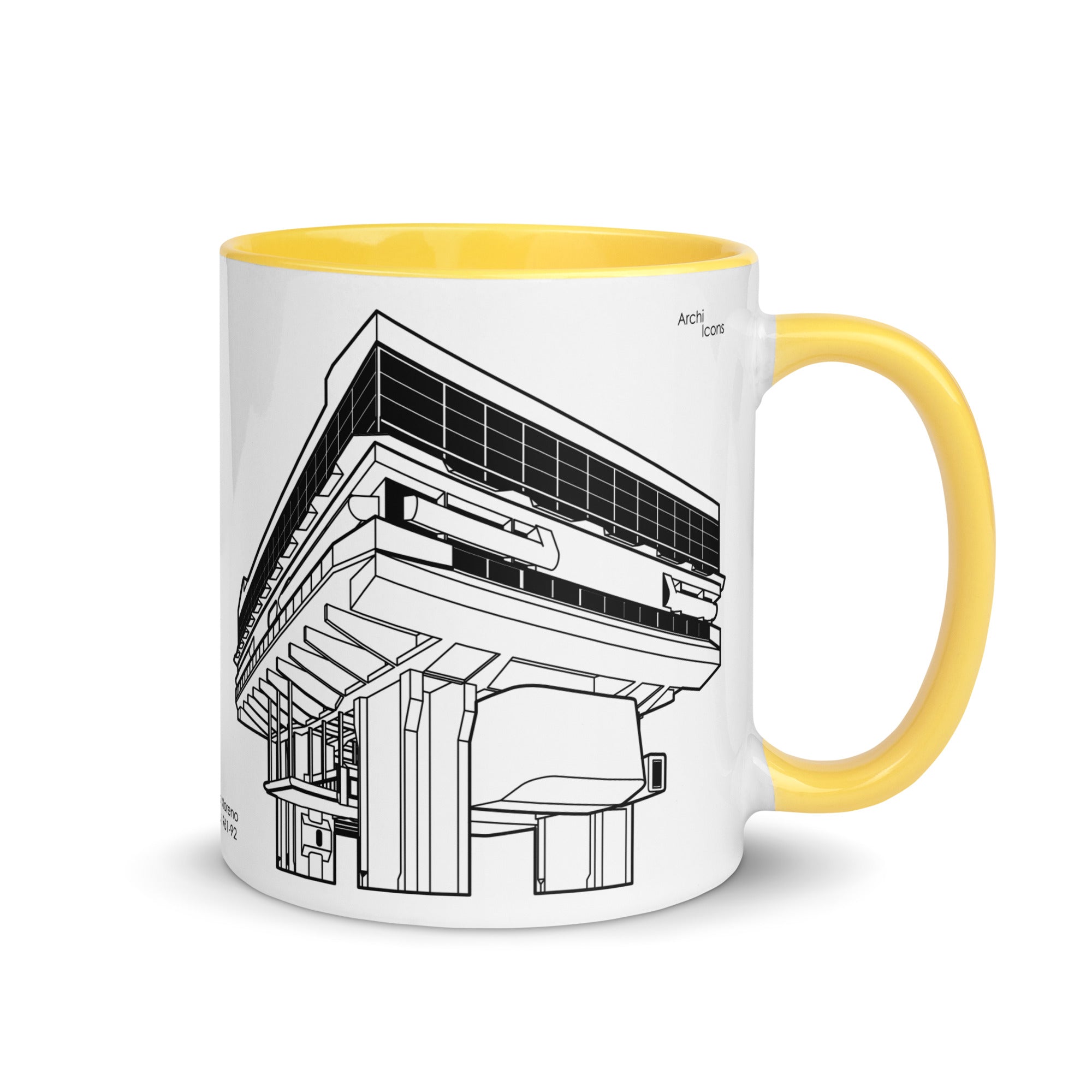 Biblioteca Nacional Mariano Moreno Different Colored Mugs