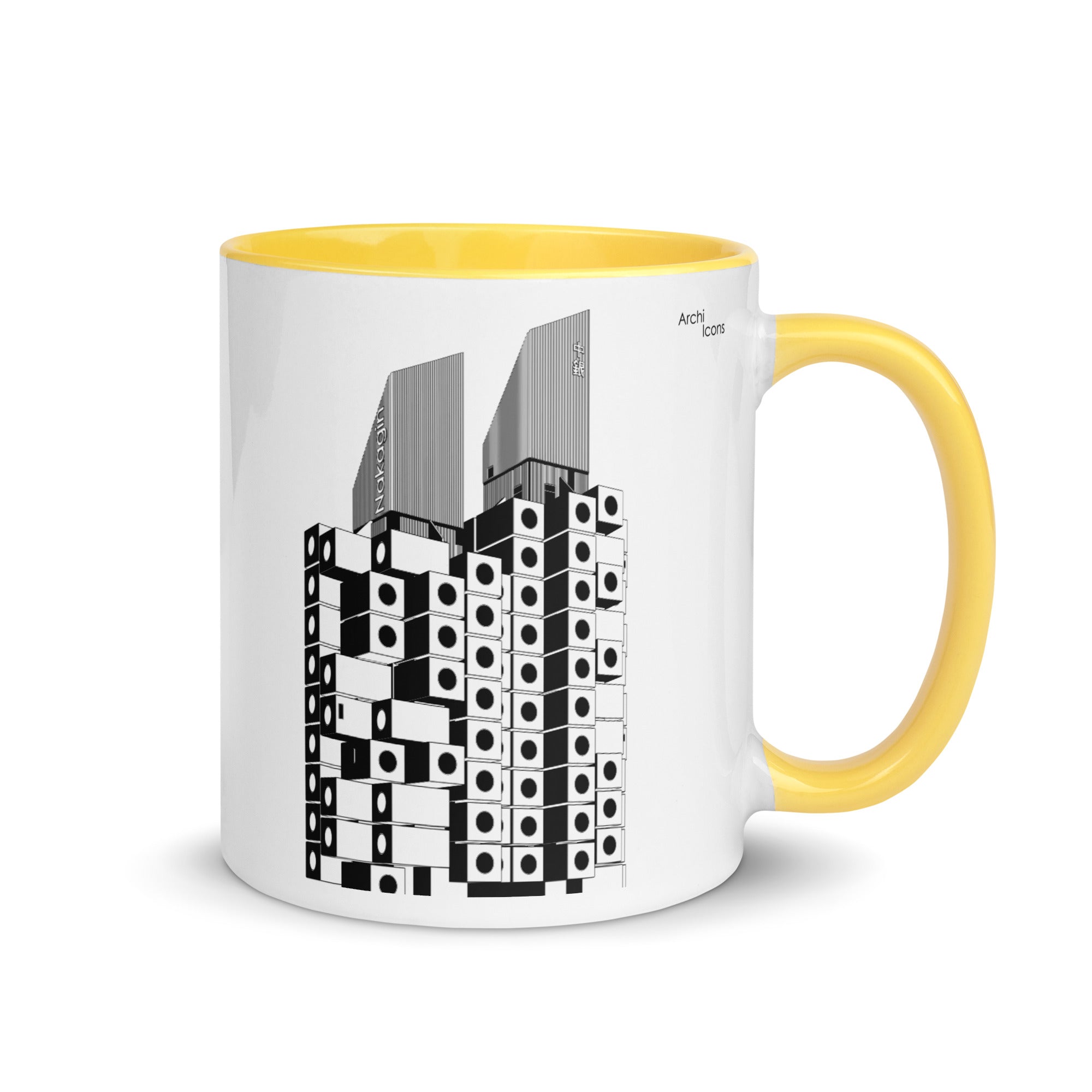 Nakagin Capsule Tower Different Coloured Mugs