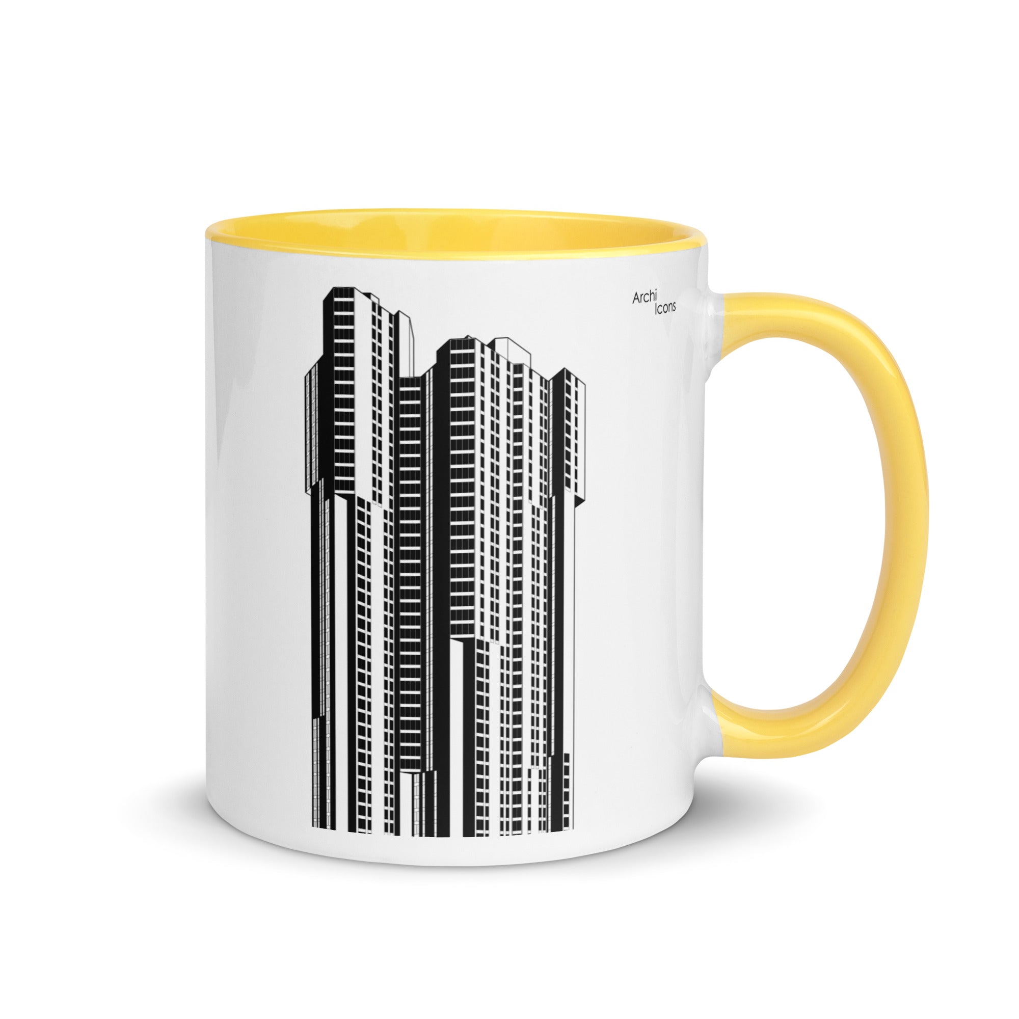 River Park Tower Different Coloured Mugs