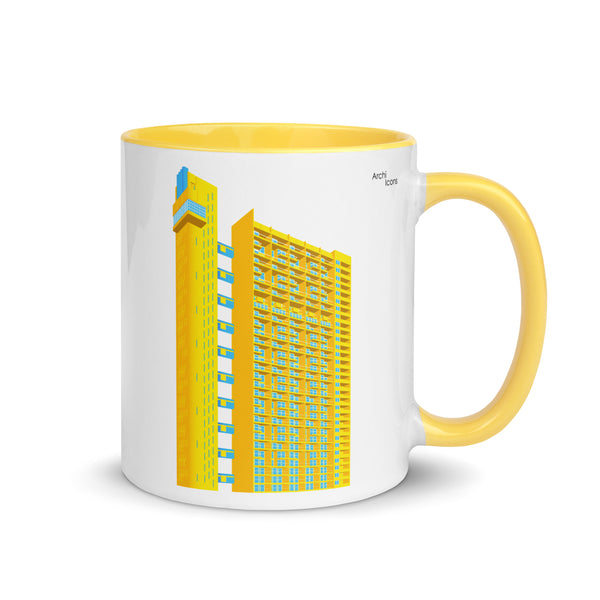 Trellick Tower Different Coloured Mugs
