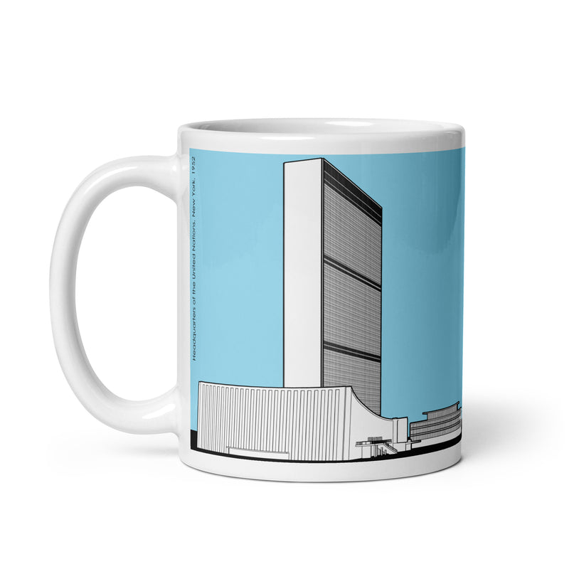 Headquarters of the United Nations Blue Mugs