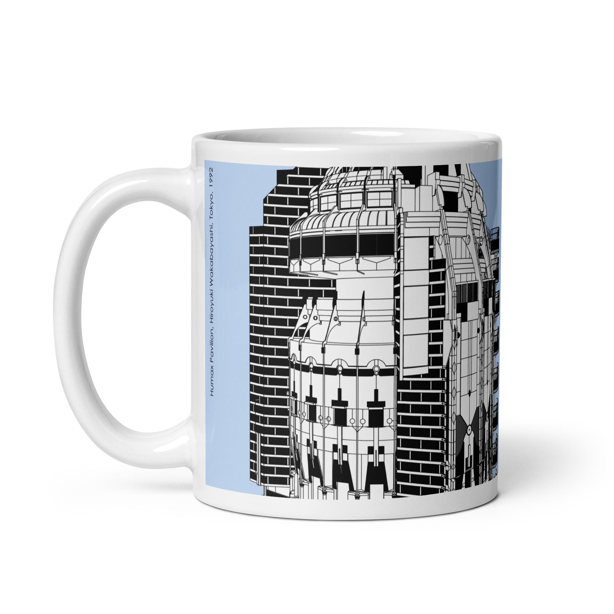 Humax Pavilion Black & White Illustration Mugs