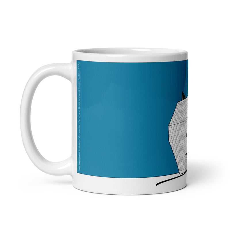 Elephant Building Coventry Blue Mugs