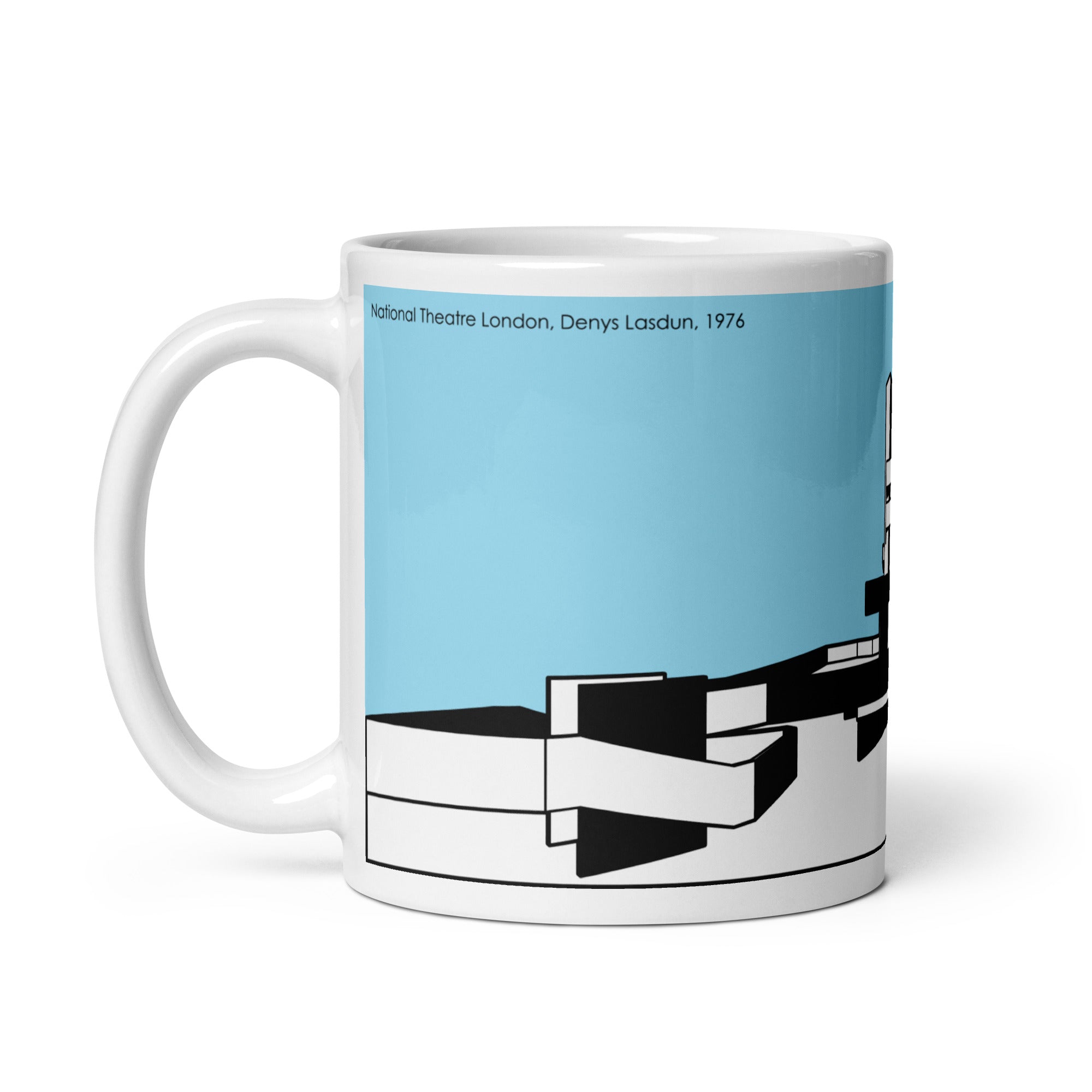 National Theatre West View Blue Mugs