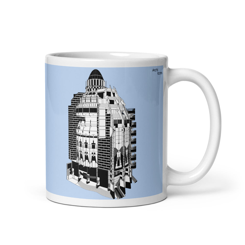 Humax Pavilion Black & White Illustration Mugs