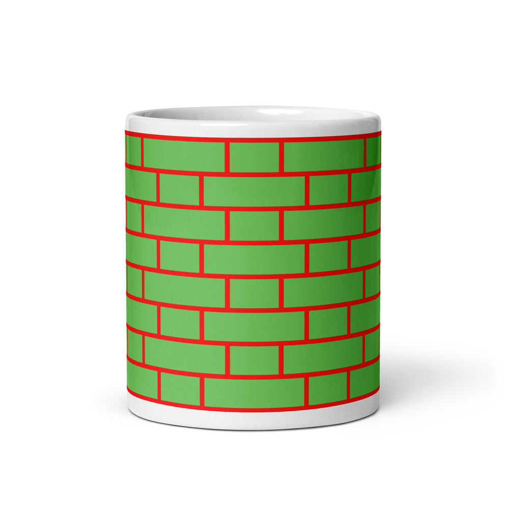 Flemish Bond Brick Hatch Red & Green Mugs