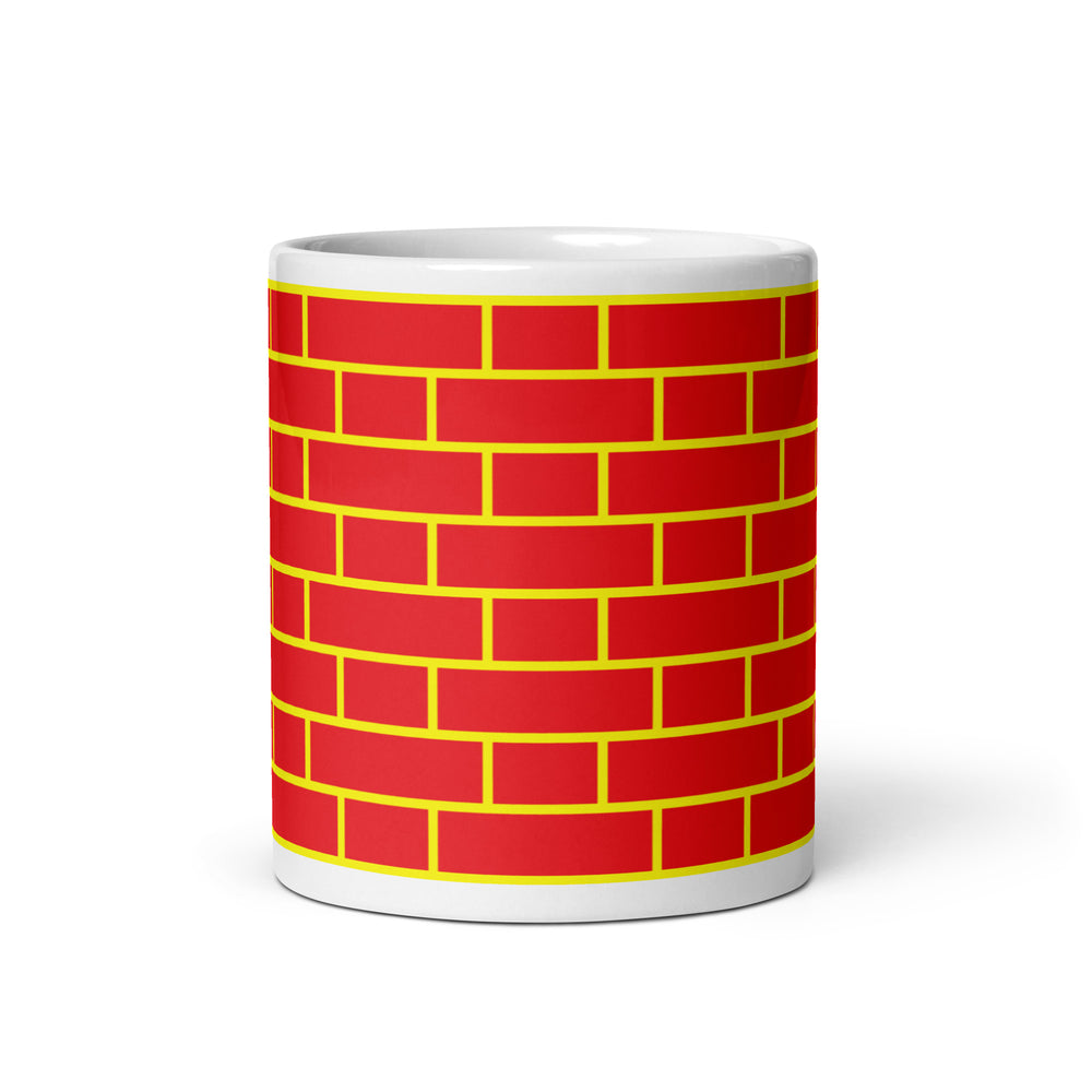 Flemish Bond Brick Hatch Red & Yellow Mugs