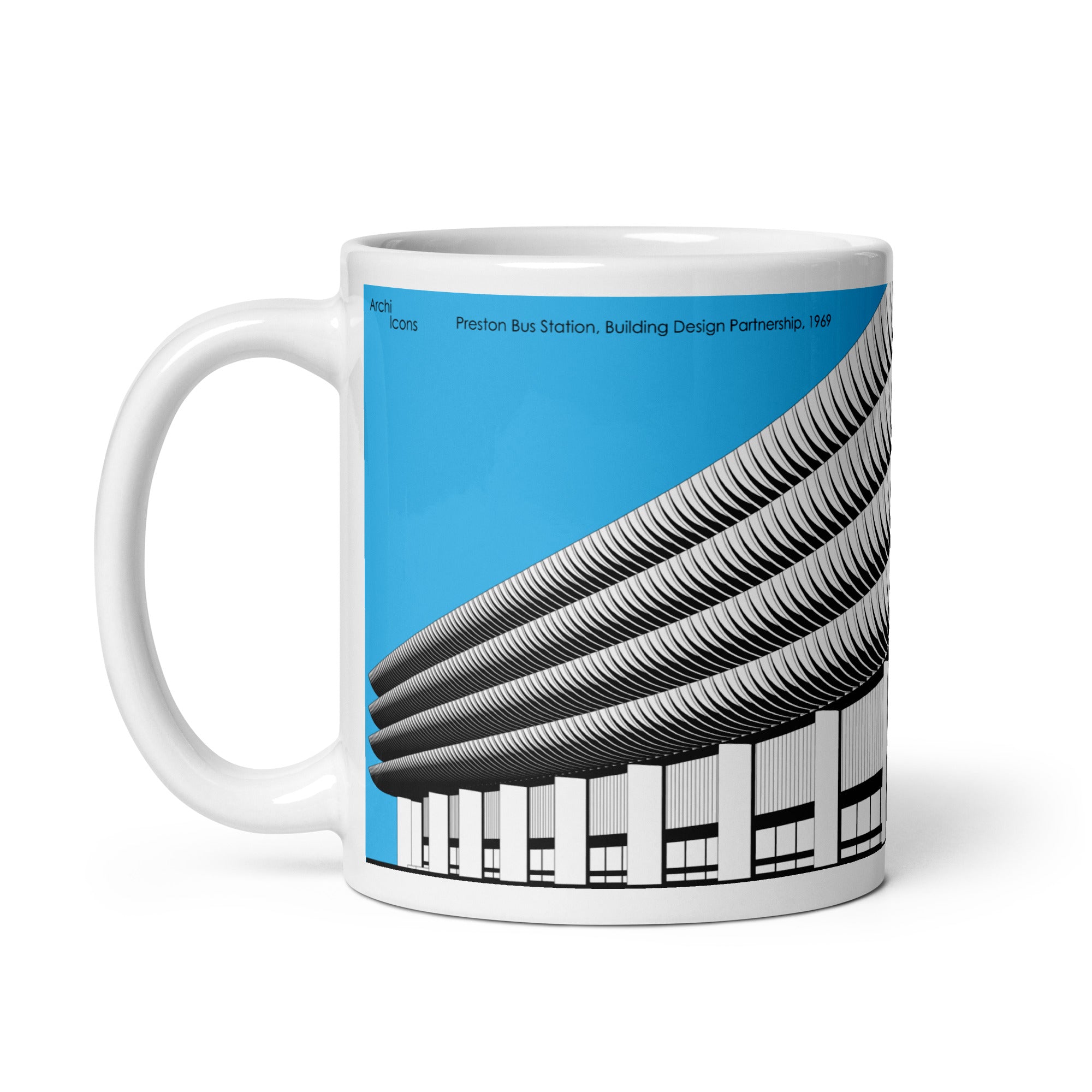 Preston Bus Station Blue Mug