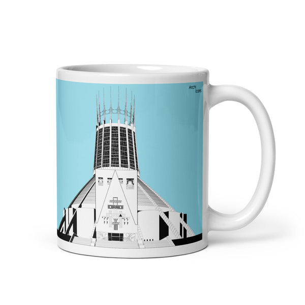Liverpool Metropolitan Cathedral Blue Mugs