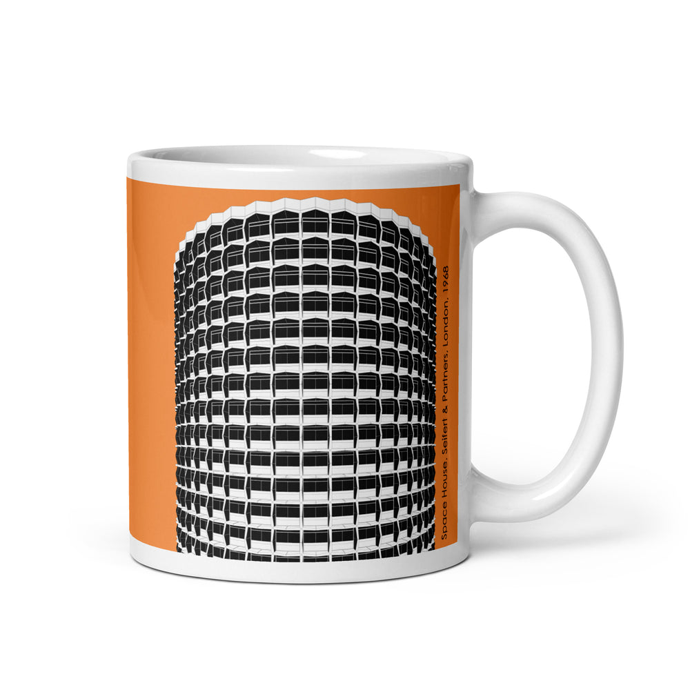 Space House Orange Mugs