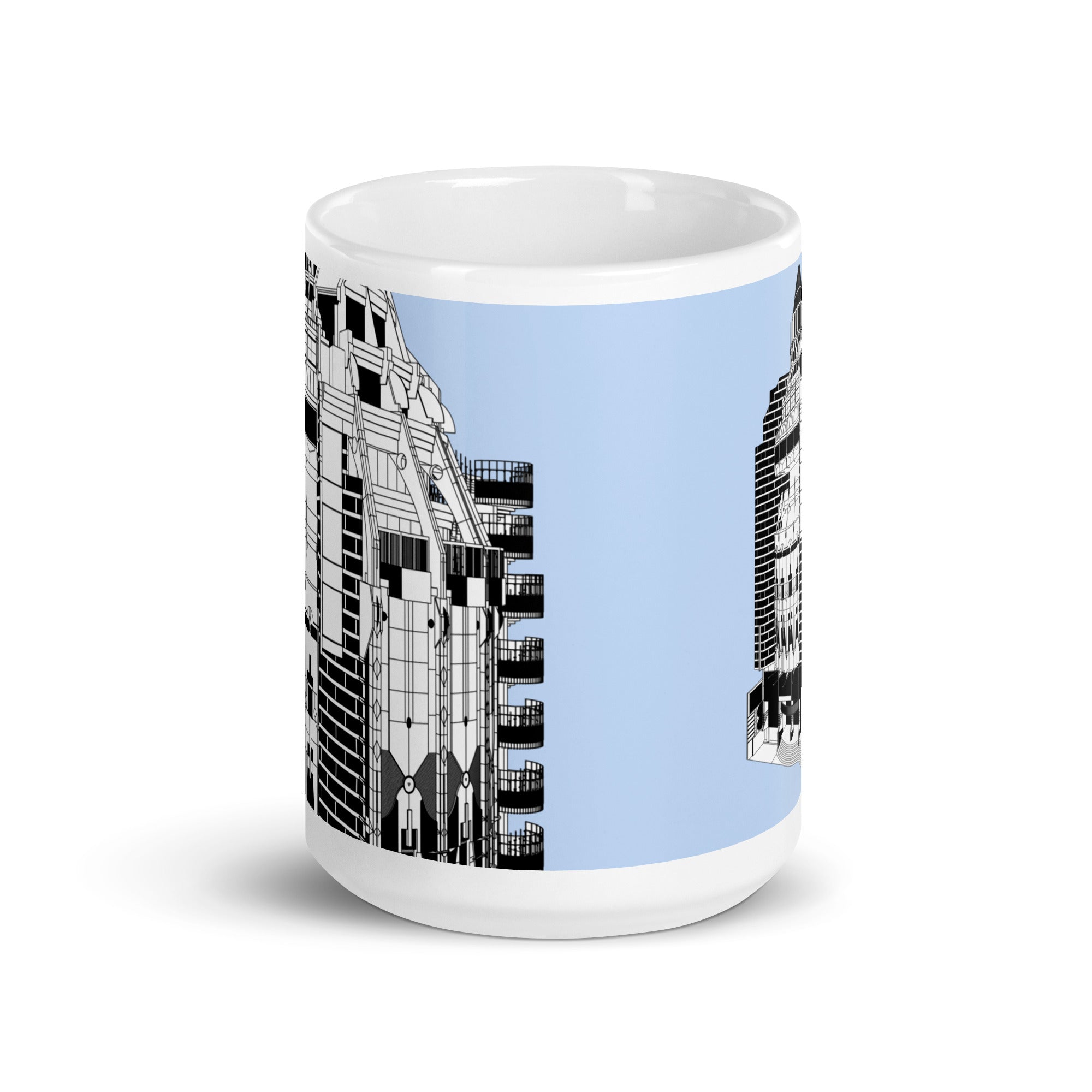 Humax Pavilion Black & White Illustration Mugs