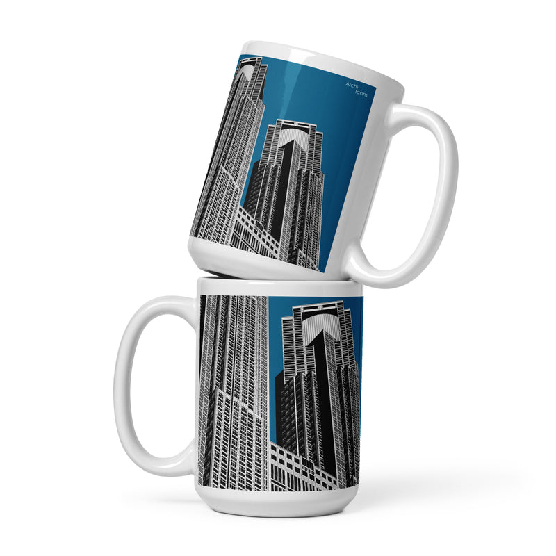 Tokyo Metropolitan Government Building No1 Black & White Mugs