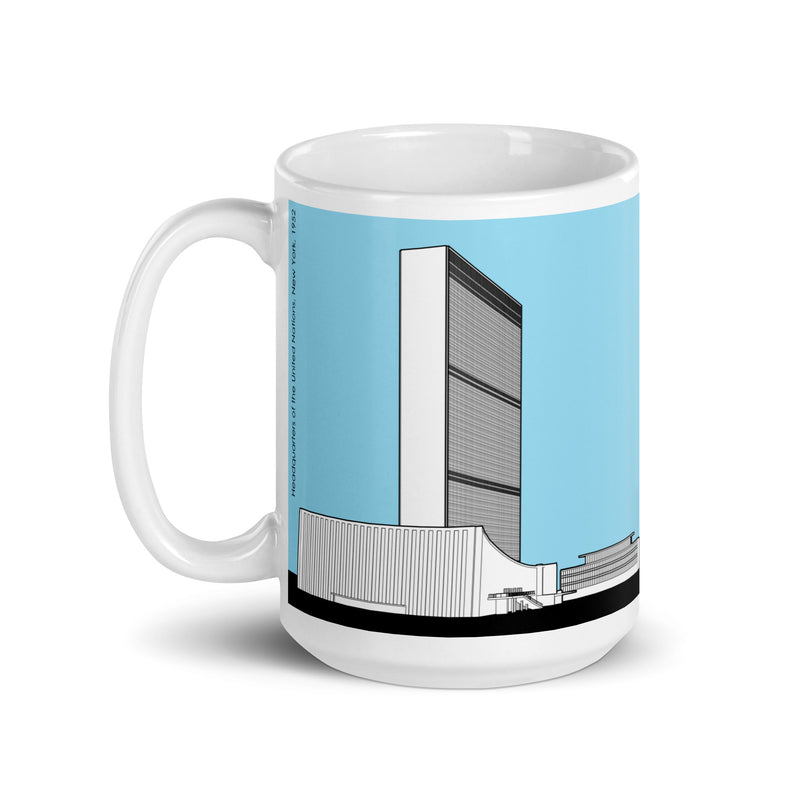 Headquarters of the United Nations Blue Mugs