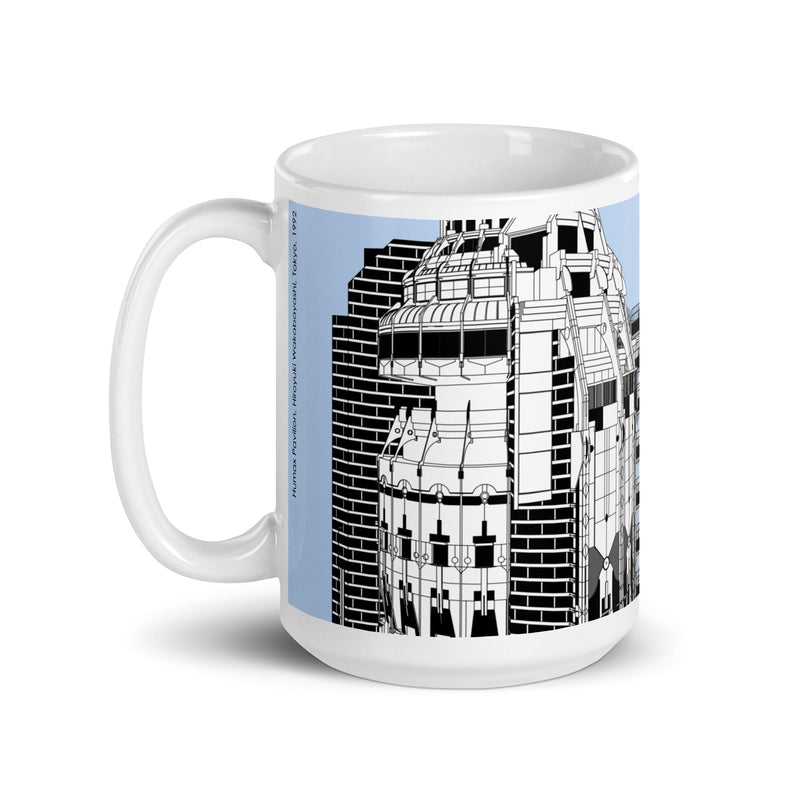 Humax Pavilion Black & White Illustration Mugs