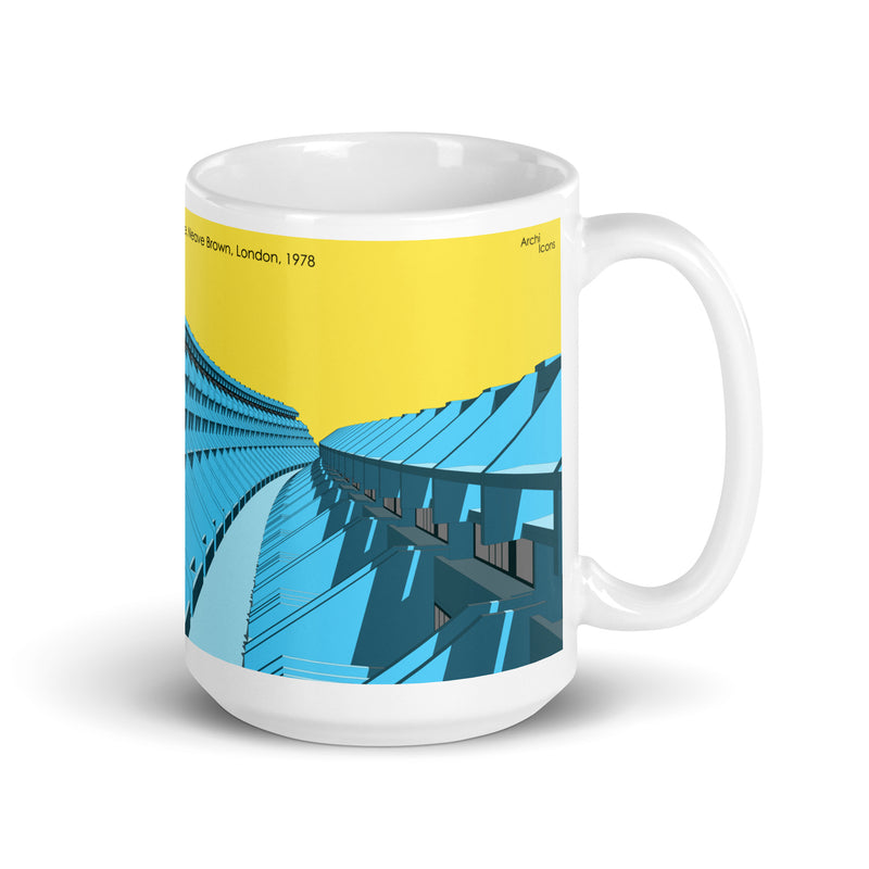 Alexandra Road Estate Blue & Yellow Mugs