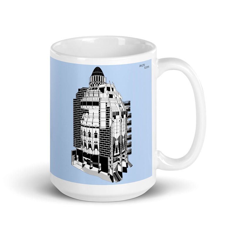 Humax Pavilion Black & White Illustration Mugs