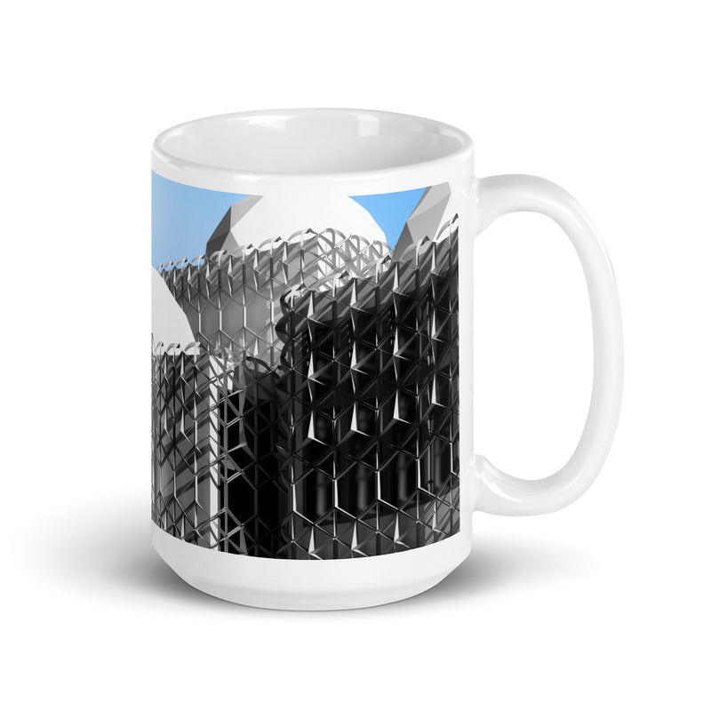 National Library of Kosovo with Shadow Mugs