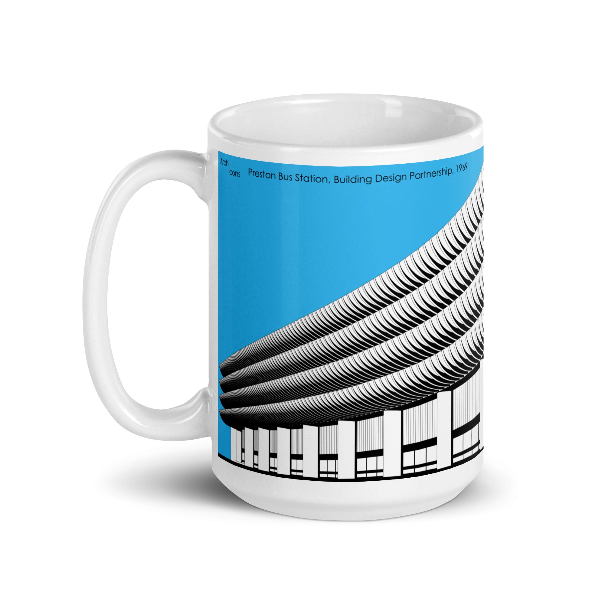 Preston Bus Station Blue Mug