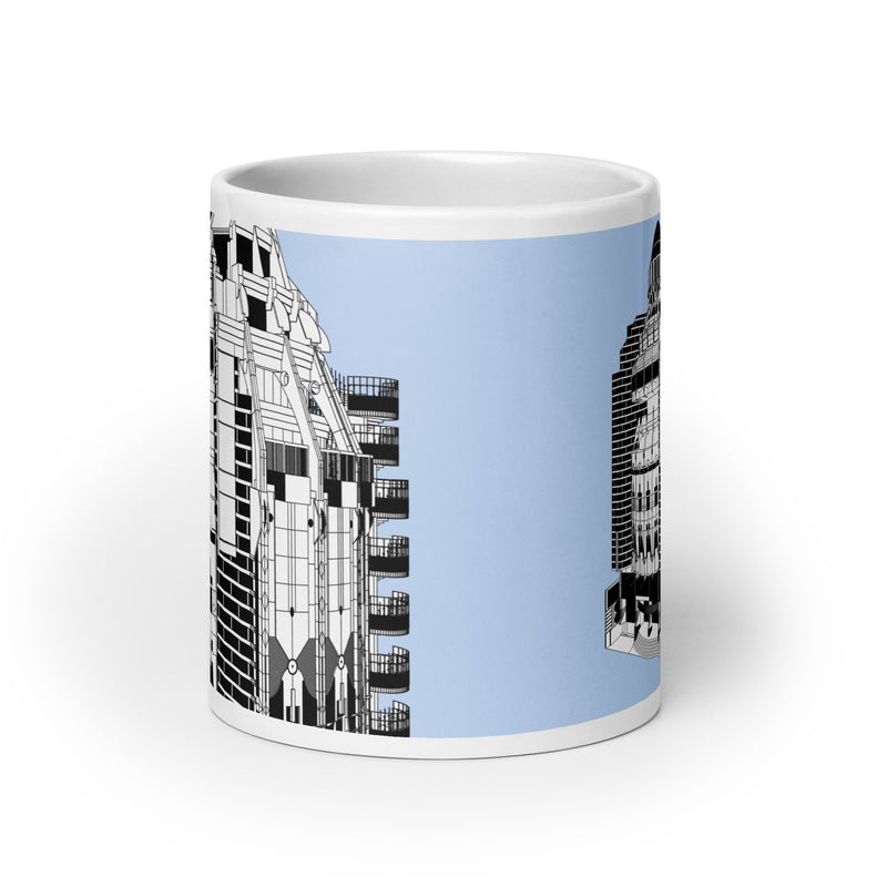 Humax Pavilion Black & White Illustration Mugs