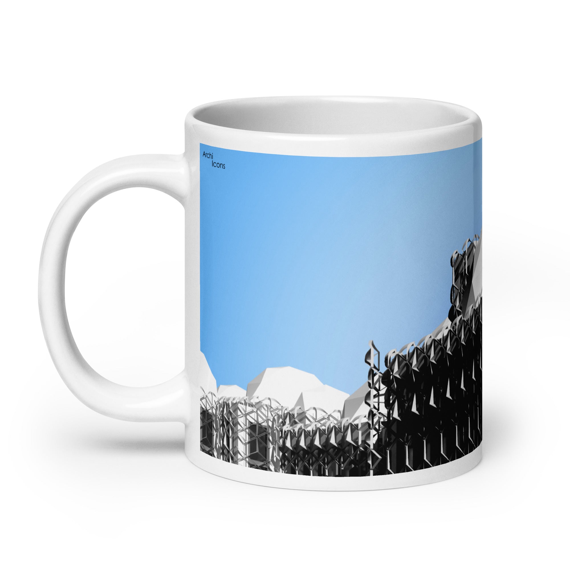 National Library of Kosovo with Shadow Mugs