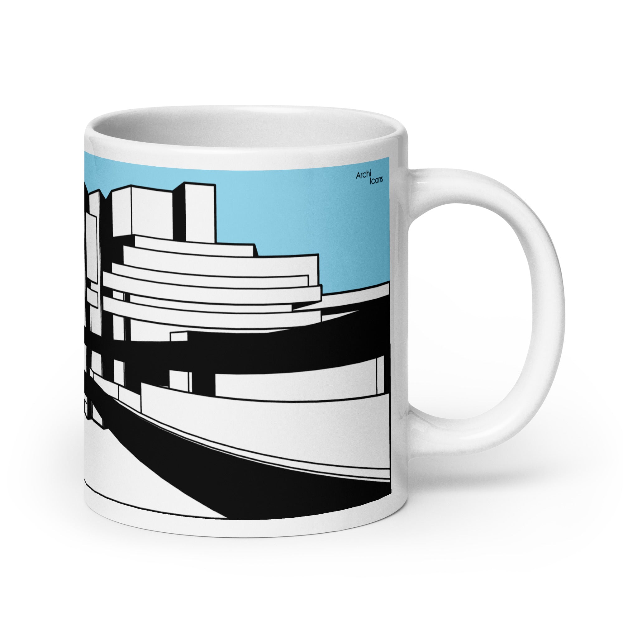 National Theatre West View Blue Mugs