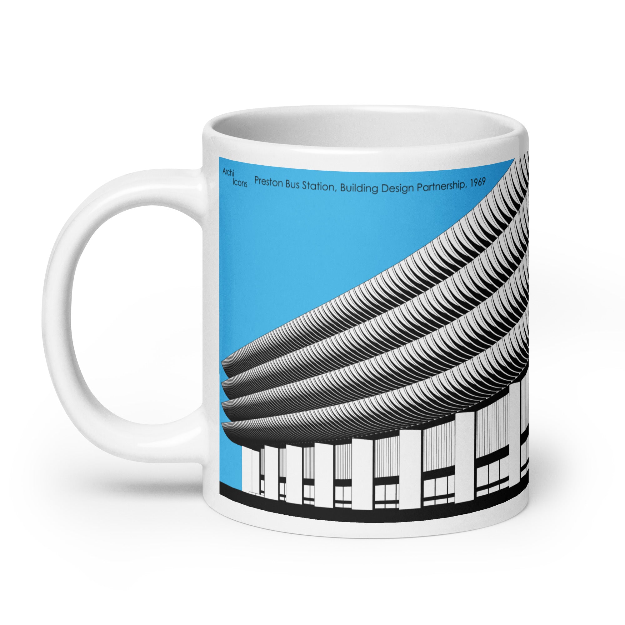 Preston Bus Station Blue Mug