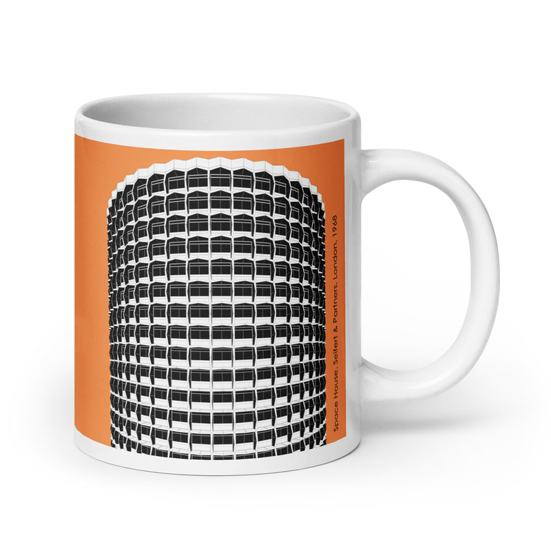 Space House Orange Mugs