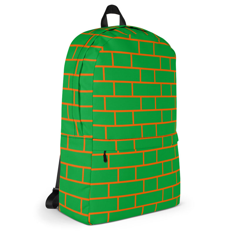 Green & Orange Flemish Bond Brick Rucksack