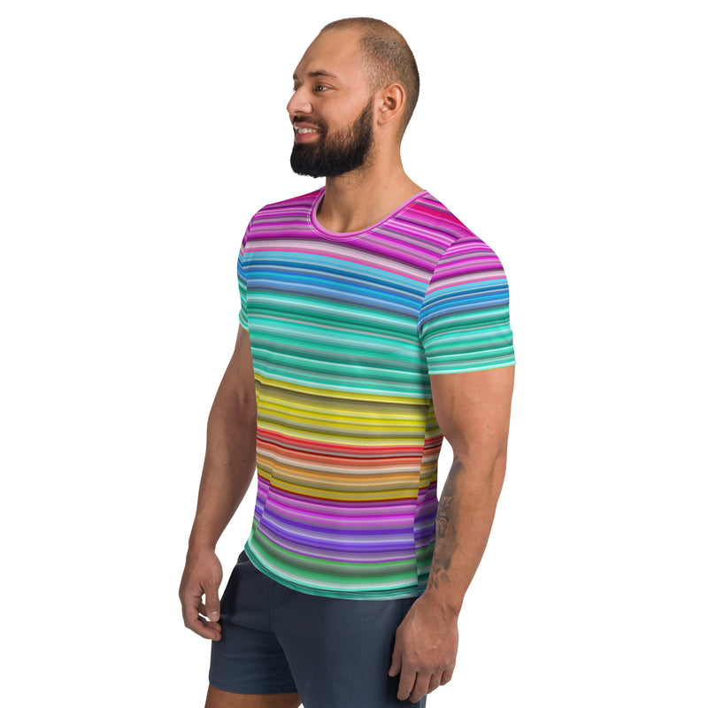 Colour Gradient Men's Athletic T-Shirt