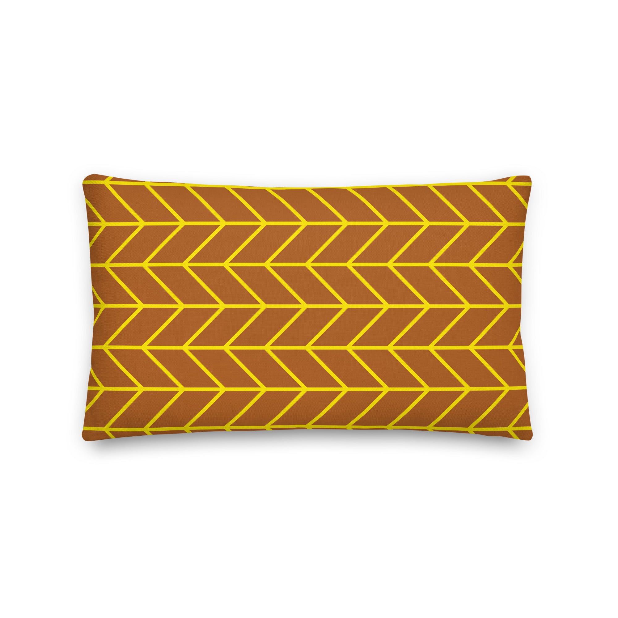 Yellow & Brown Plywood Hatch Cushions