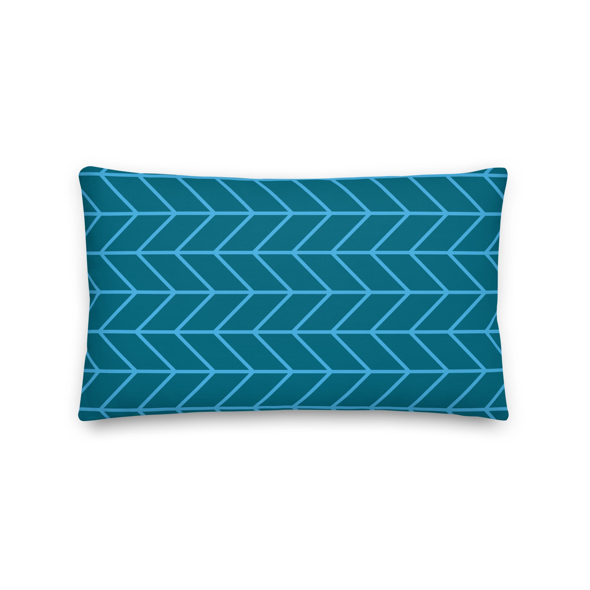 Teal & Blue Plywood Hatch Cushions