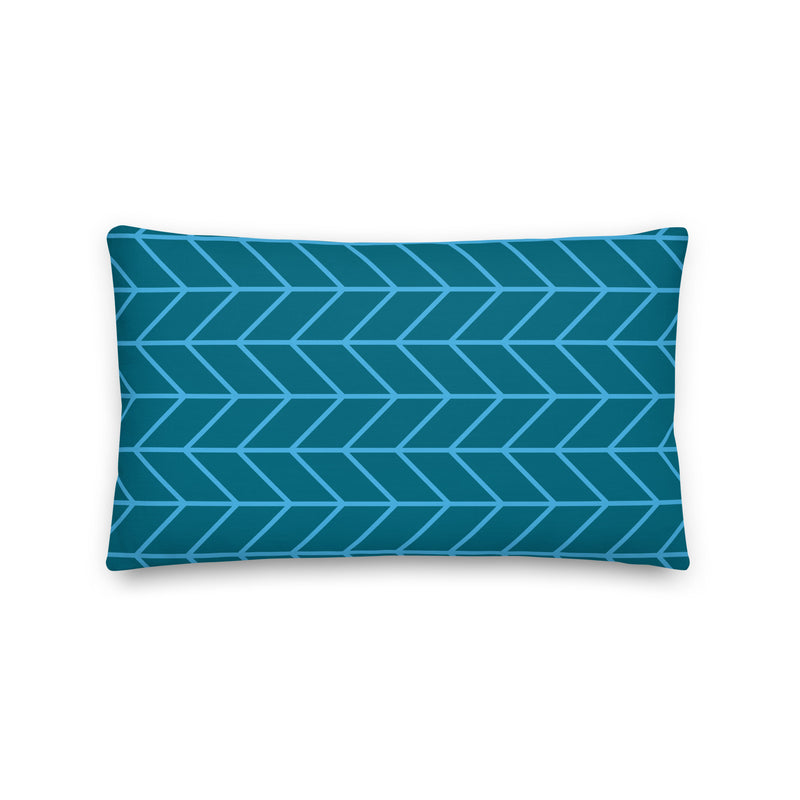 Teal & Blue Plywood Hatch Cushions