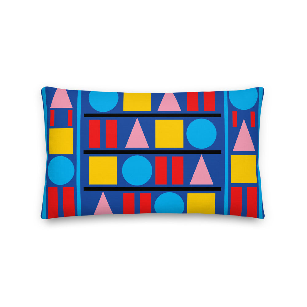 "Perambulating on the Piccadilly Line" Admiral Blue Cushions