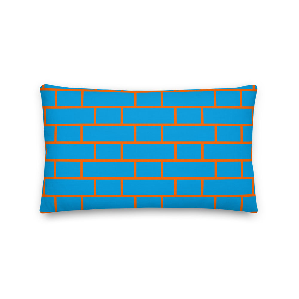 Blue & Orange Flemish Bond Brick Cushions
