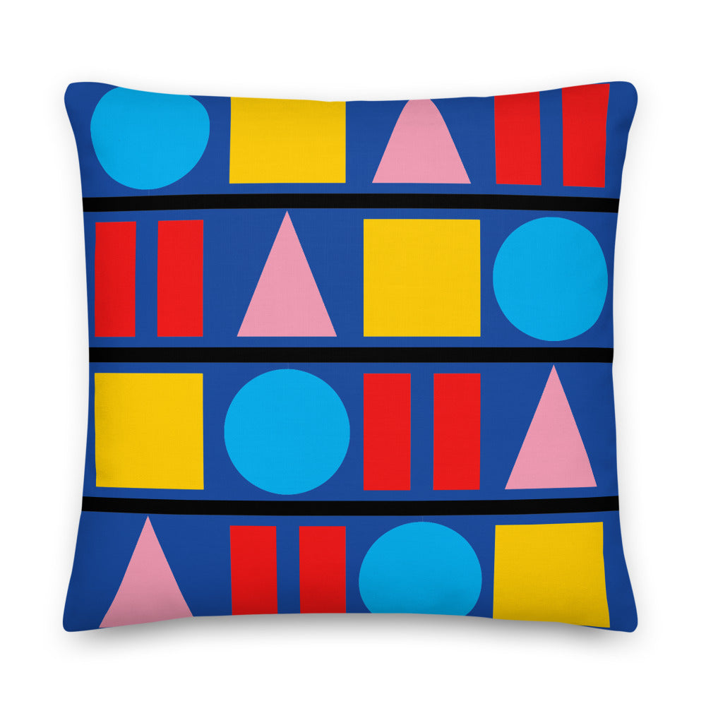 "Perambulating on the Piccadilly Line" Admiral Blue Cushions