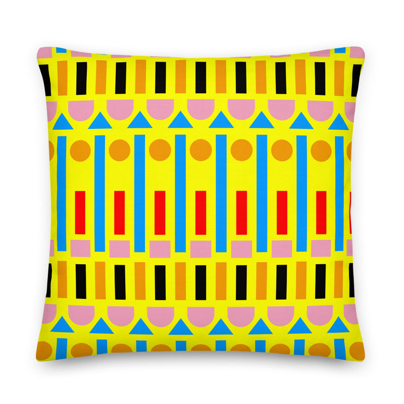 "Victoria Line Vernacular" Canary Yellow Cushions