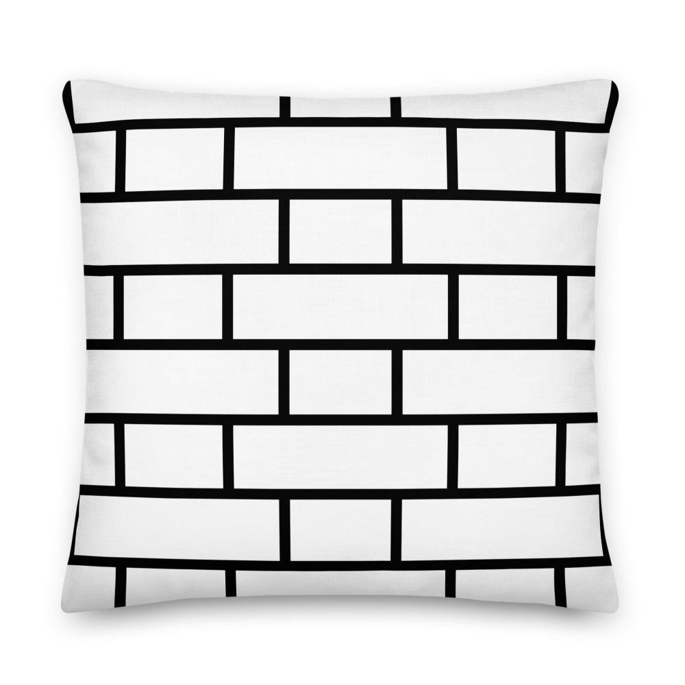 Black & White Flemish Bond Brick Hatch Cushions