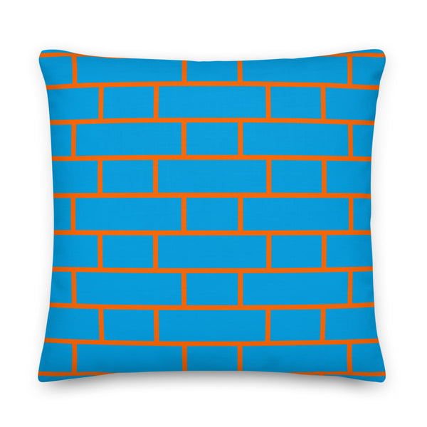 Blue & Orange Flemish Bond Brick Cushions