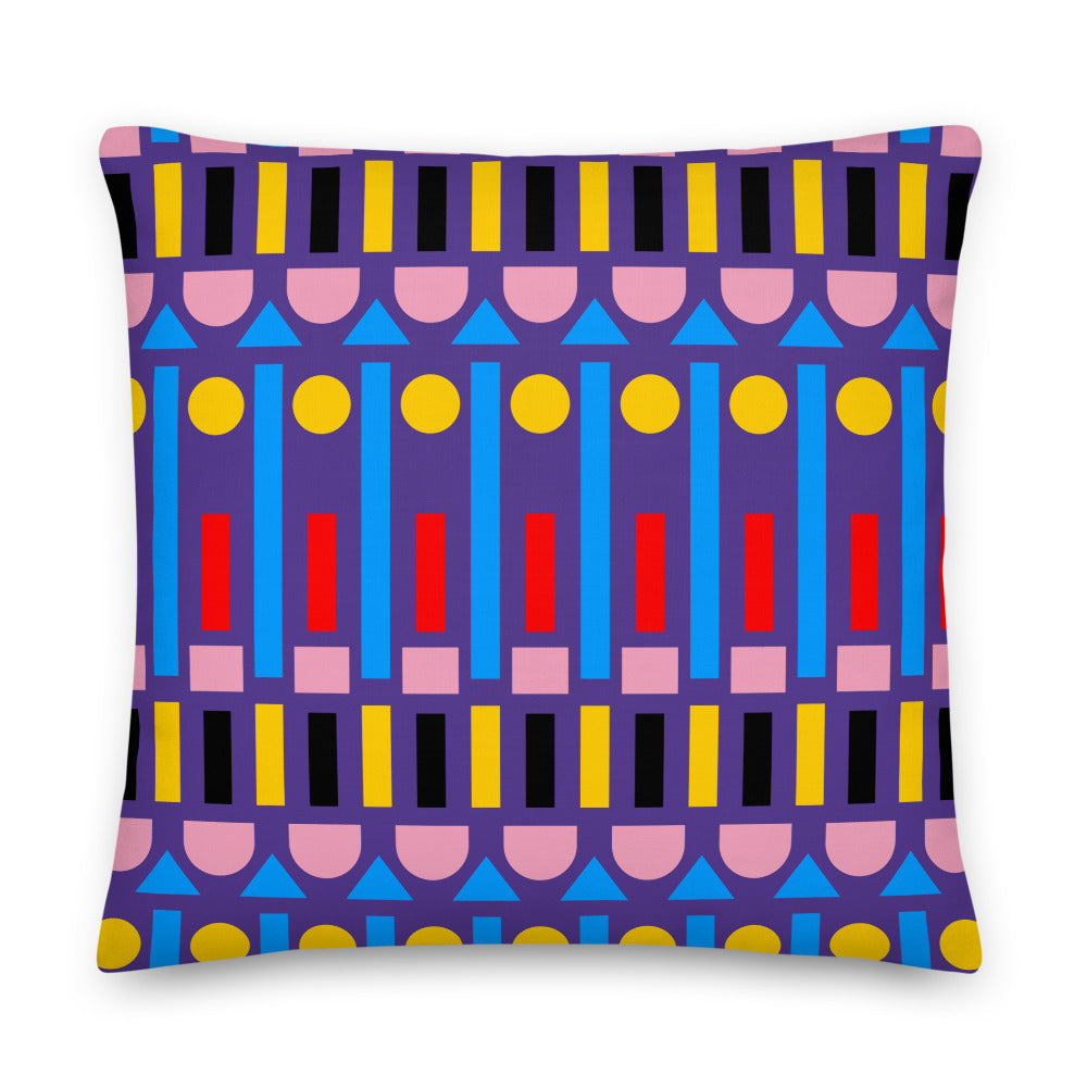 "Victoria Line Vernacular" Royal Purple Cushions