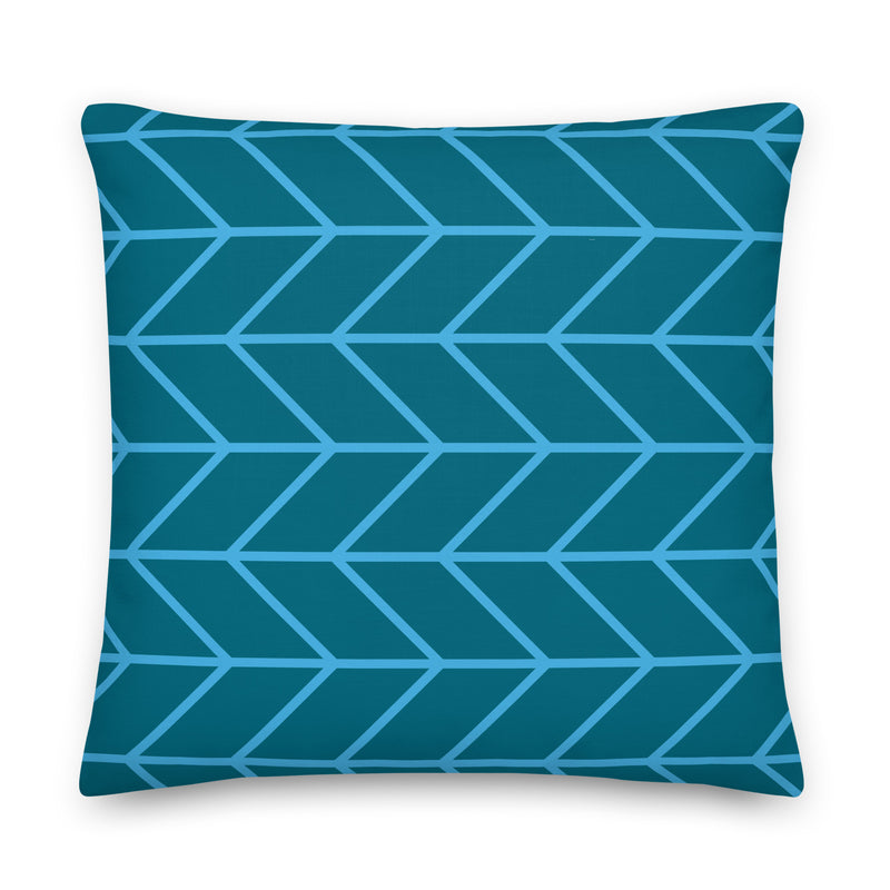 Teal & Blue Plywood Hatch Cushions