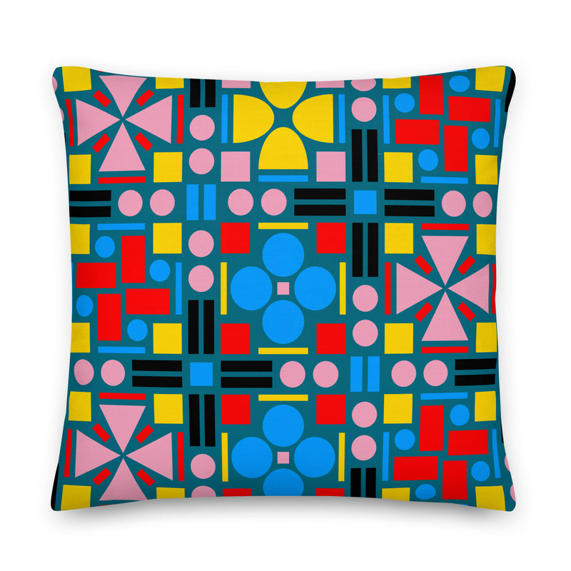 "Mighty Metropolitan Line" Rich Teal Cushions