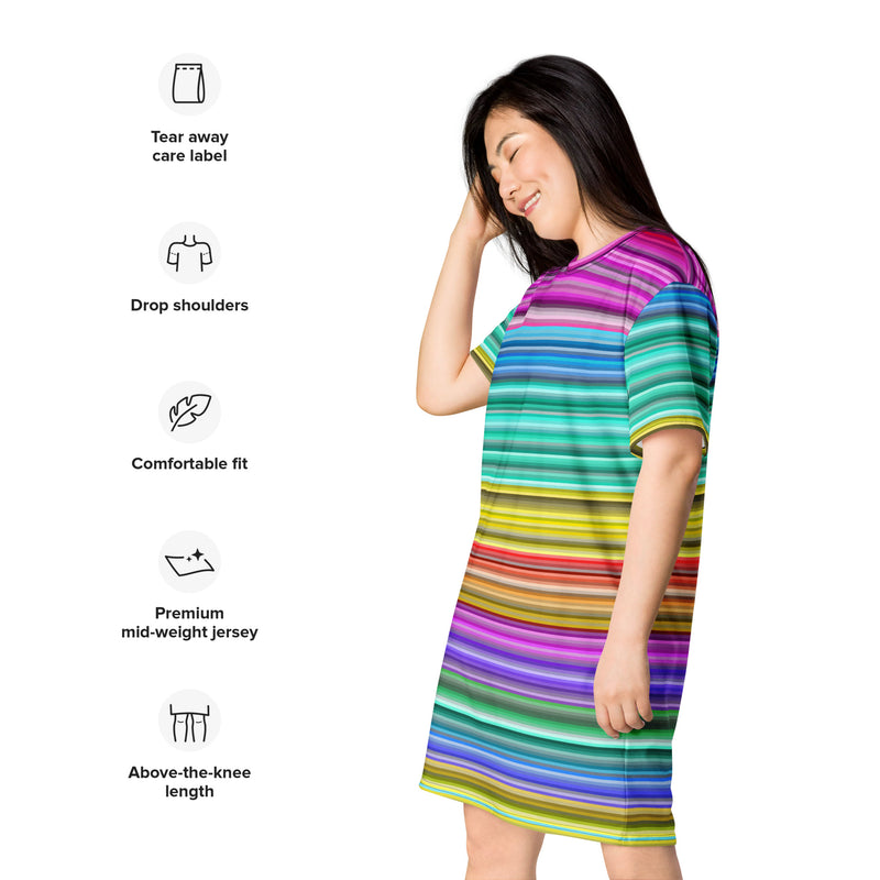 Colour Gradient T-shirt Dress