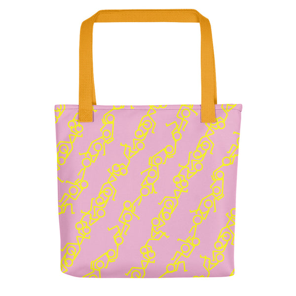 Yellow & Pink RIMSULATION Tote Bags