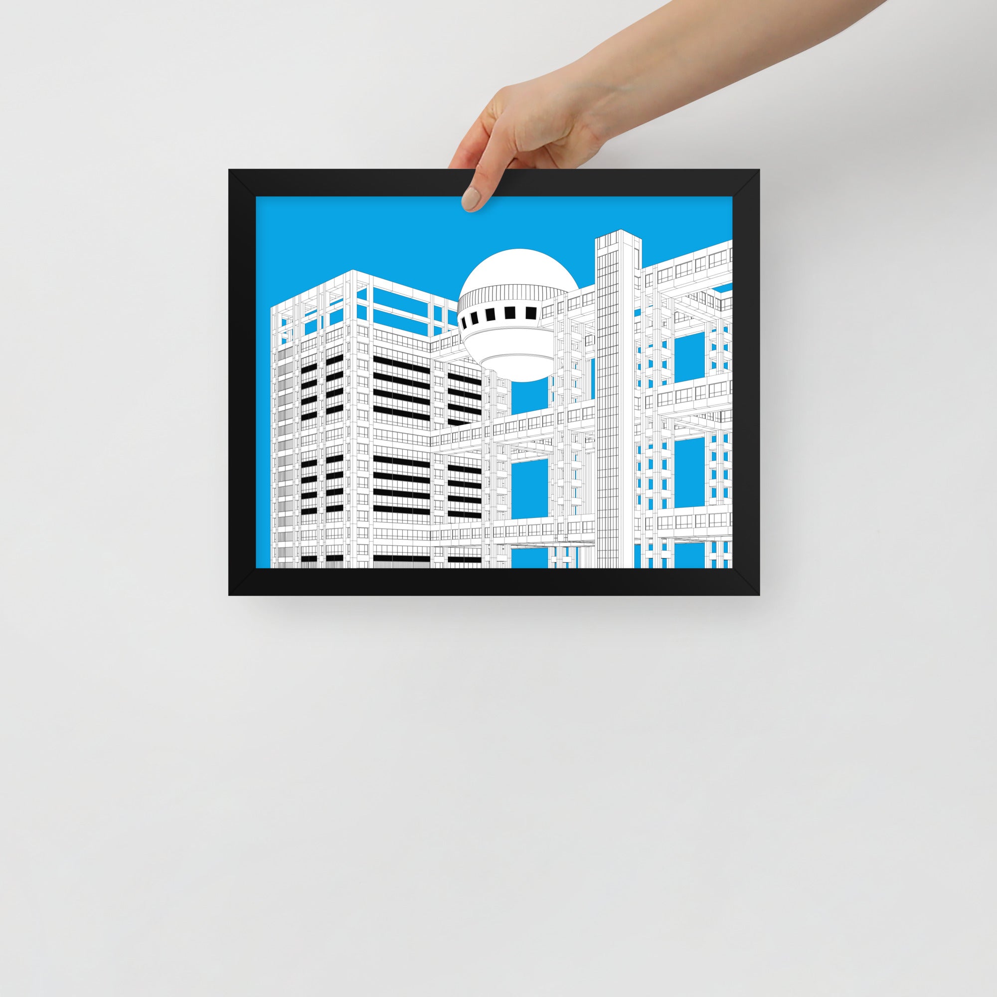 Fuji Broadcasting Center Framed Prints