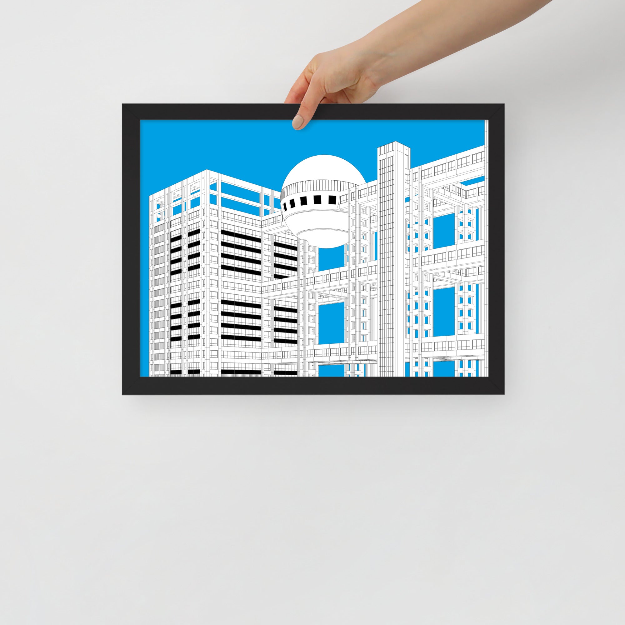 Fuji Broadcasting Center Framed Prints