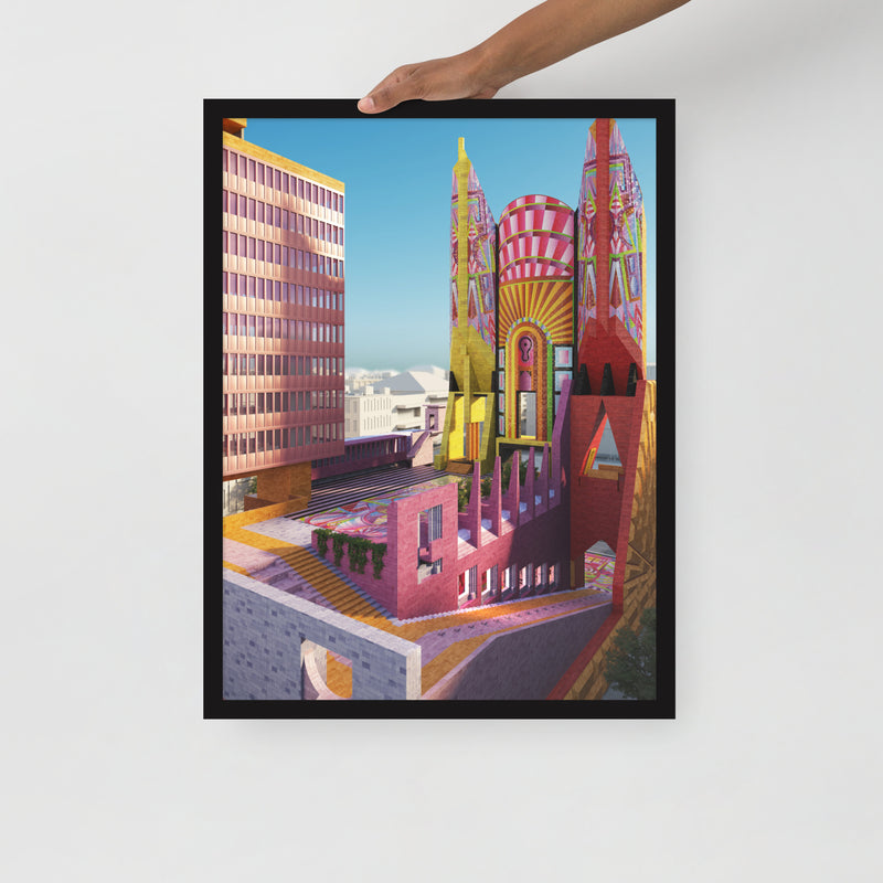 Democratic Monument Rear View Framed Print